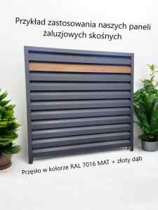 Panel ogrodzeniowy żaluzjowy skośny stal P3