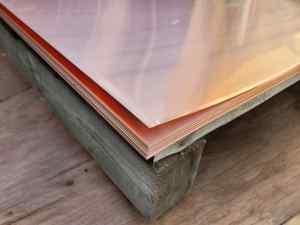 Miedź blacha płaska - 100cm x 200cm, grubość 0,55mm