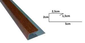 Listwa J do podbitki trapezowej T-8 - 0062 stal powlekana
