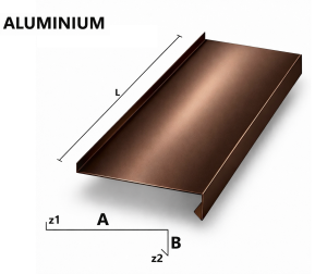 Parapet zewnętrzny aluminiowy powlekany – na wymiar, kolory RAL