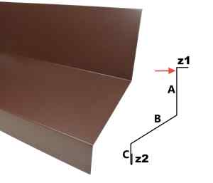 Przód komina obróbka frontowa aluminium A30