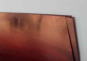 Miedź blacha płaska - 20cm x 200cm, grubość 0,55mm