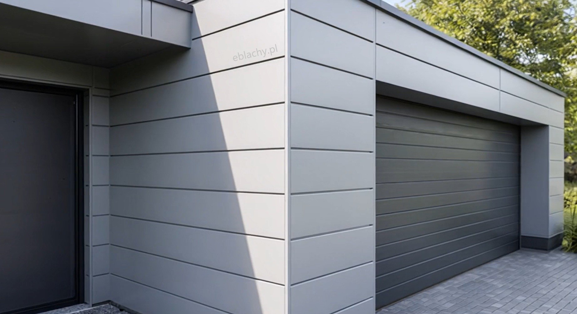 Nowoczesna szara elewacja z blachy na wymiar