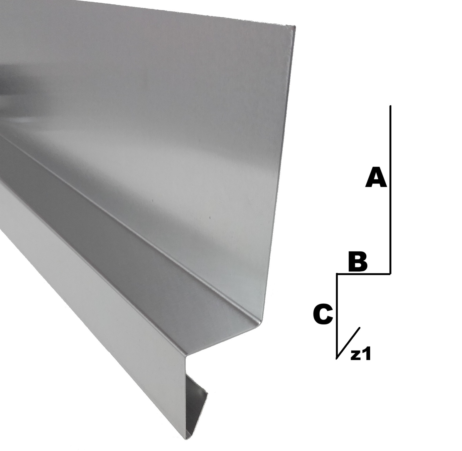 Obróbka boczna krokwi skrajnej stal nierdzewna