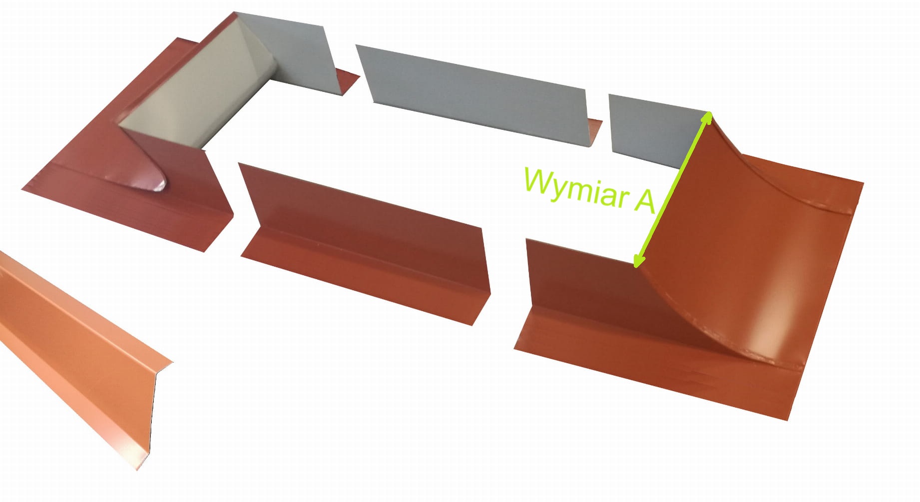 Obróbka komina z blachy na wymiar - pod gont lub papę