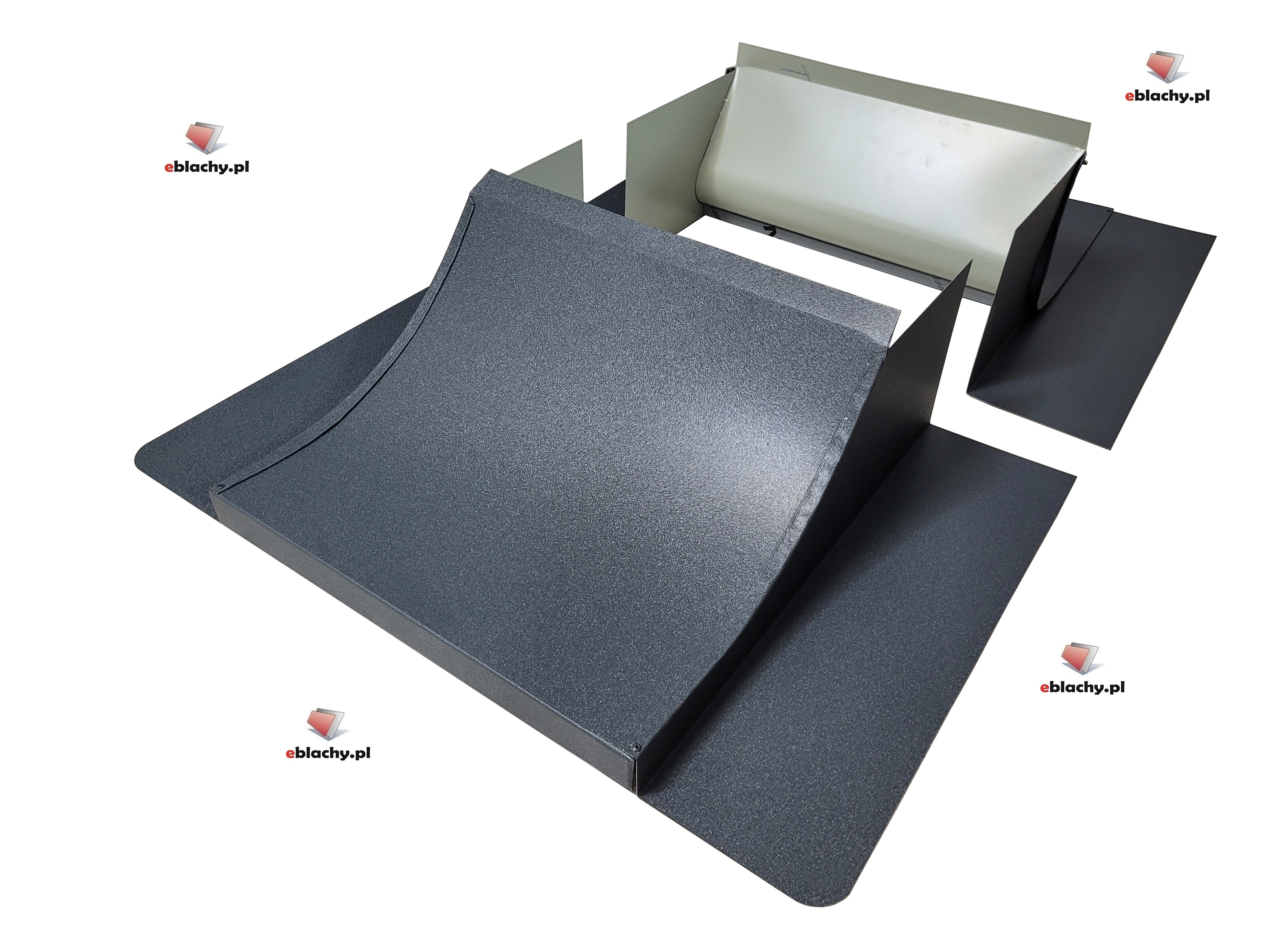 Obróbka komina na blachę klik click zatrzaskową