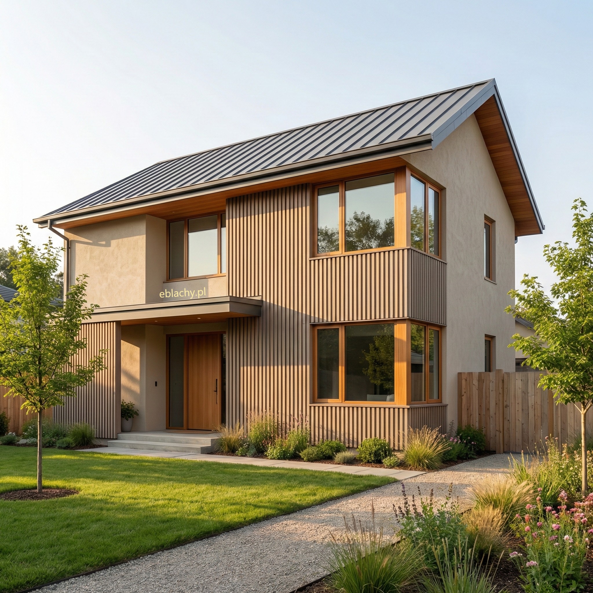 Pionowe listwy imitujące deski - Lamele wykonane z blachy