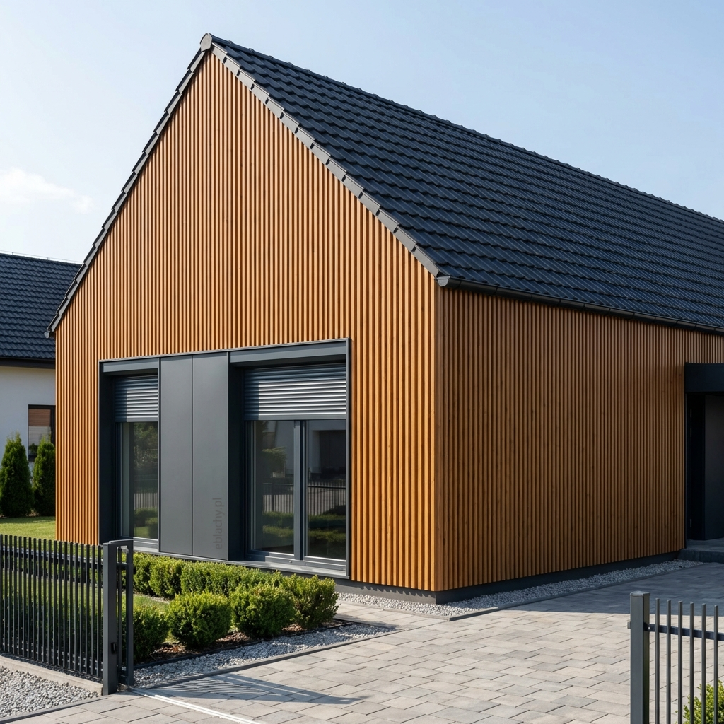 Pionowe blachy imitujące listewki deski deseczki - Lamele ścienne