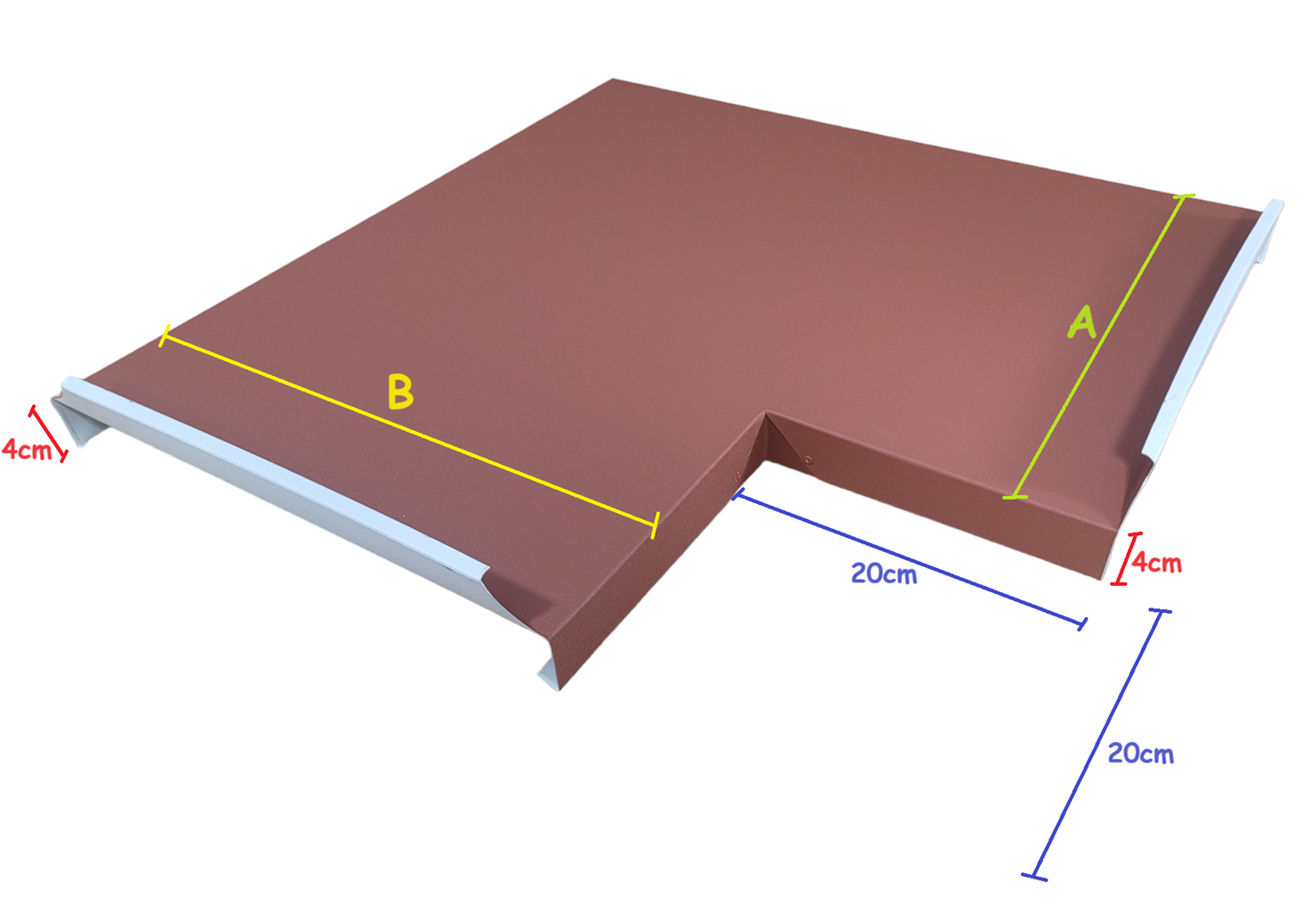 Obróbka attyki na rąbek - narożnik muru