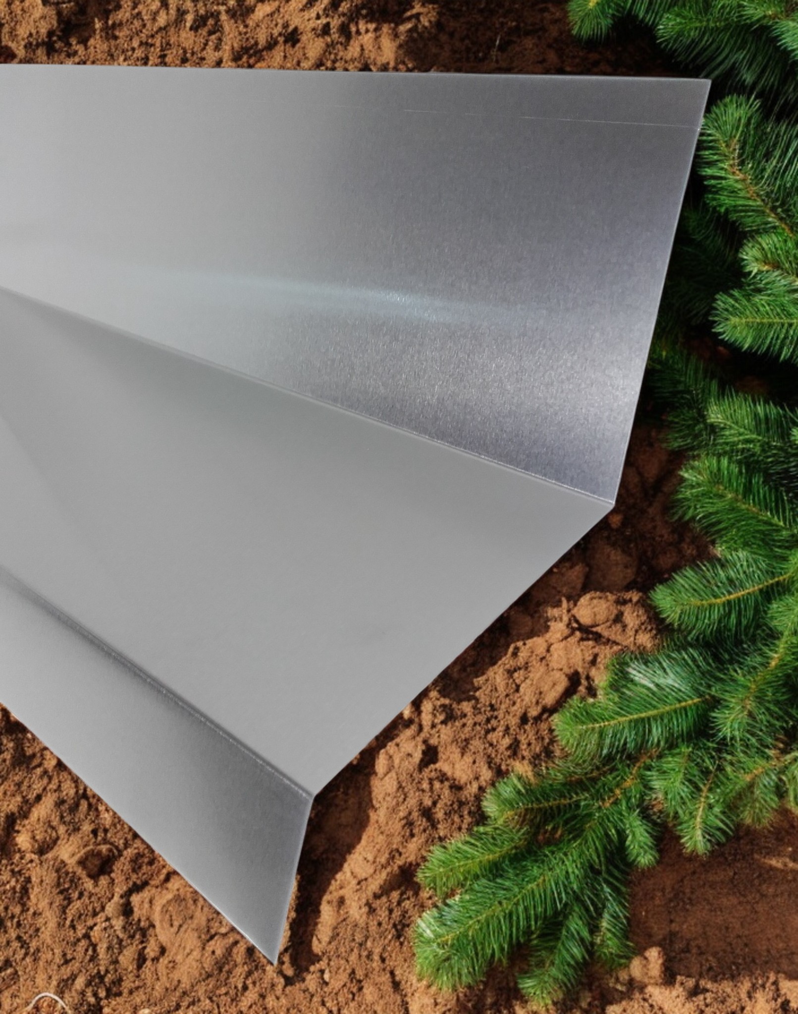 Przód komina obróbka tytan cynk