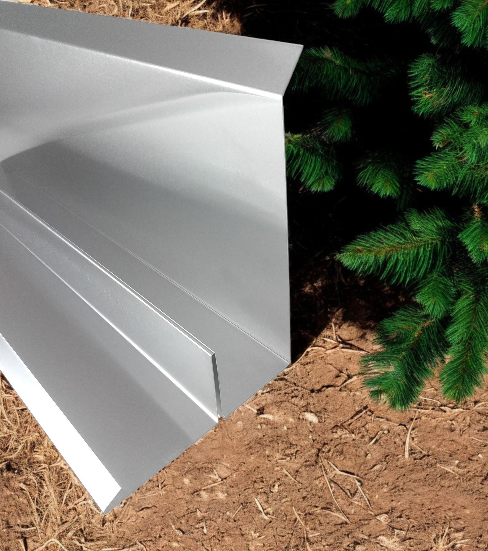 Obróbka przyścienna z felcem z tytan cynku