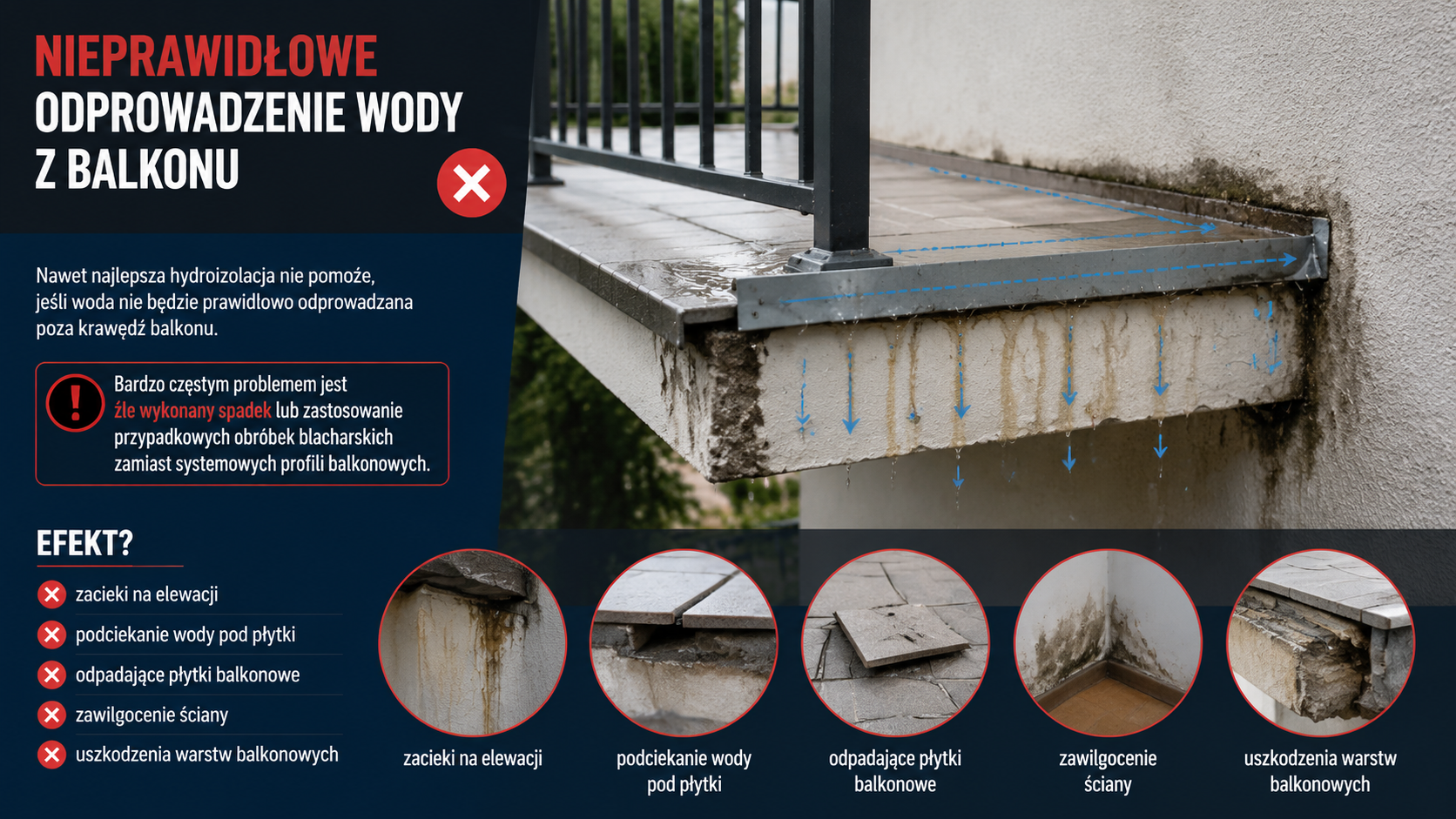 Jak uszczelnić cieknący balkon - Poradnik jak zrobić dobrze balkon
