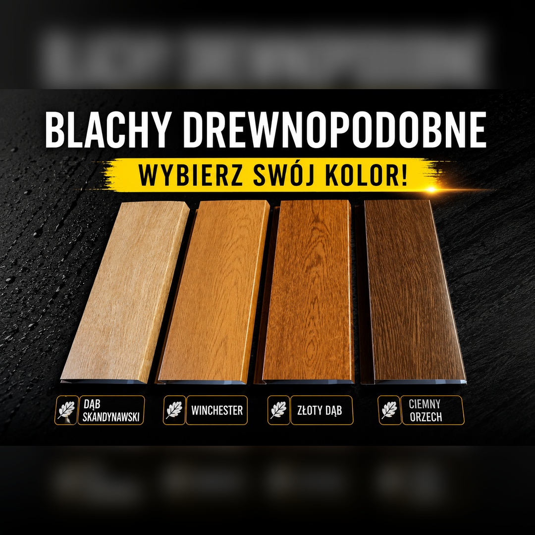 Kolory drewnopodobne blacha na wymiar - Ruchome deseczki