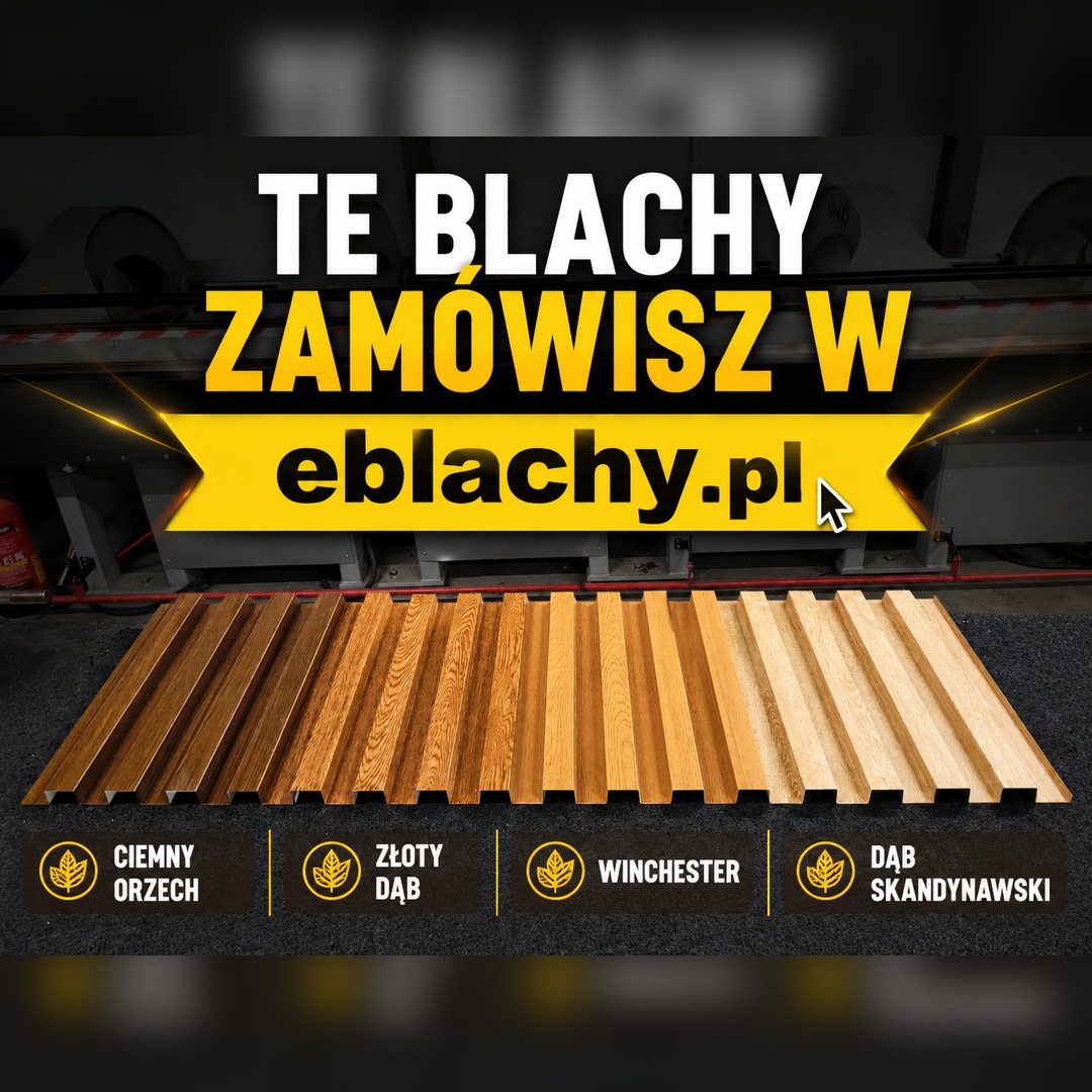 Lamele drewnopodobne - Różne kolory blach