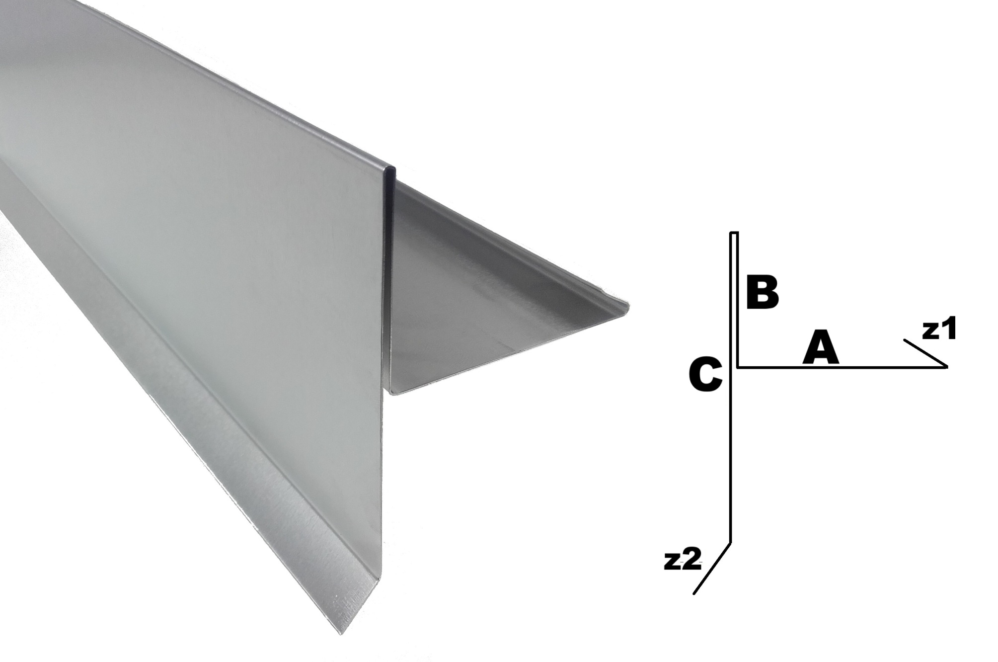 Wiatrownica tytan cynk pod dachówkę