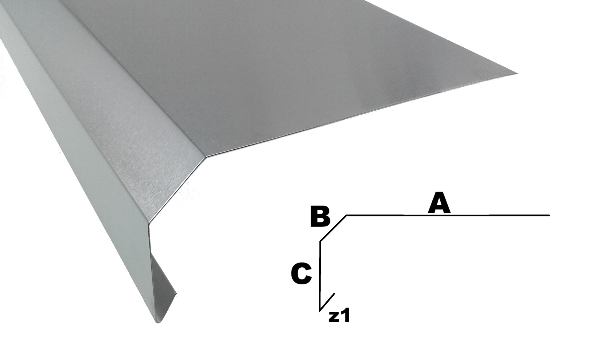 Pas nadrynnowy łamany tytan cynk